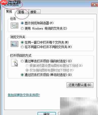 Vista显示隐藏文件方法