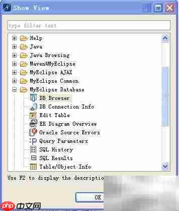 Myeclipse数据库浏览器使用指南