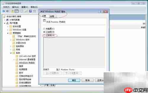 Vista关闭热启动方法