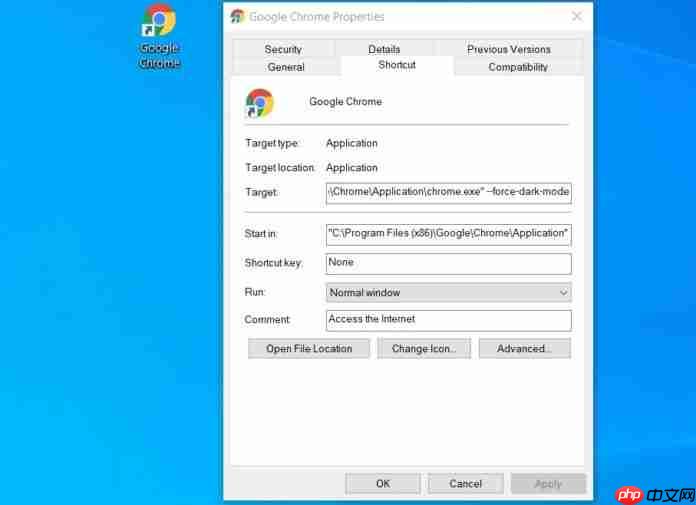 Win10系统启用Chrome浏览器V74.0的黑暗模式的方法