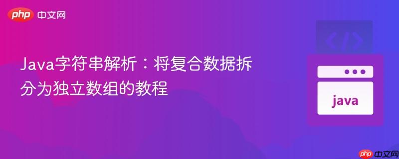 Java字符串解析：将复合数据拆分为独立数组的教程