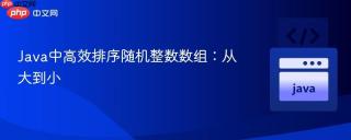 Java中高效排序随机整数数组：从大到小