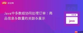 Java中多数组协同处理订单：商品信息与数量的关联与展示