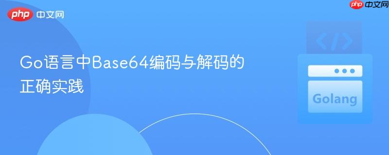 Go语言中Base64编码与解码的正确实践