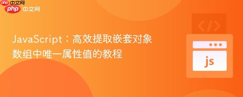 JavaScript:高效提取嵌套对象数组中唯一属性值的教程