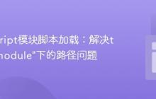 JavaScript模块脚本加载：解决type="module"下的路径问题