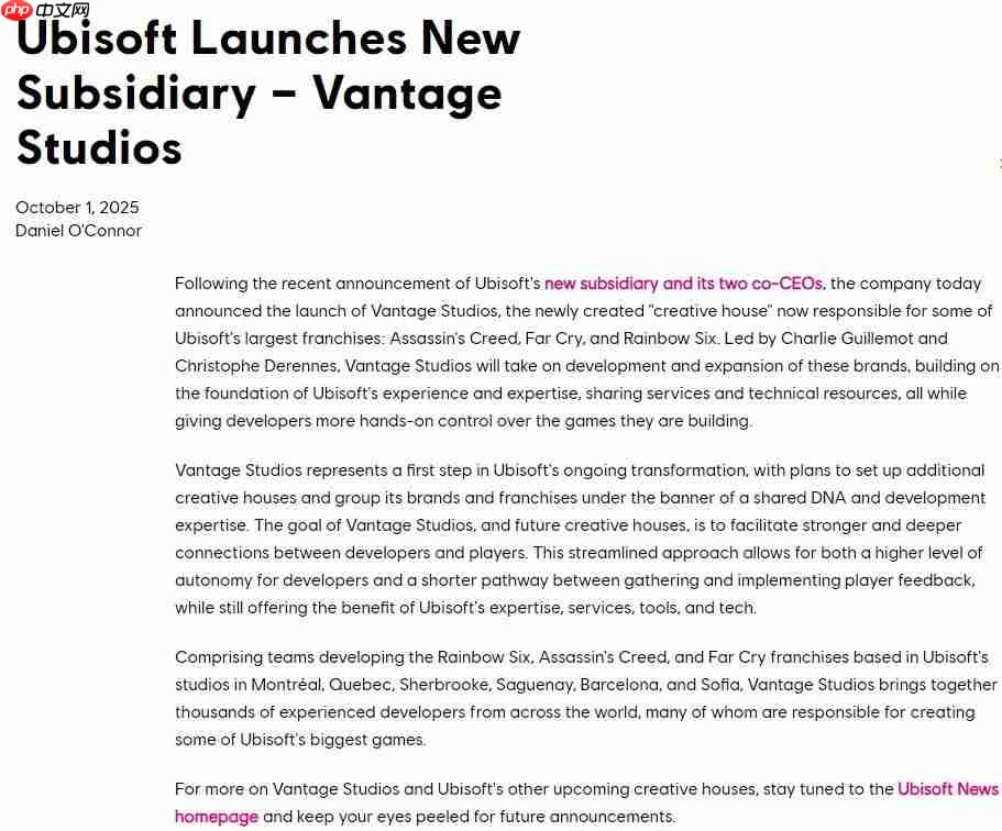 育碧与腾讯合作成立子公司 主导《刺客信条》《孤岛惊魂》《彩虹六号》开发