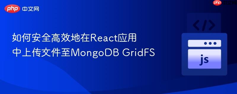 如何安全高效地在React应用中上传文件至MongoDB GridFS