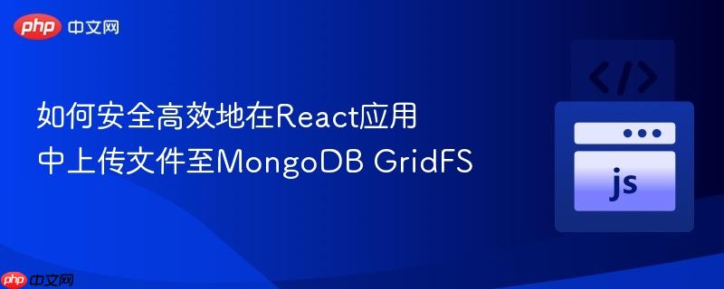 如何安全高效地在react应用中上传文件至mongodb gridfs
