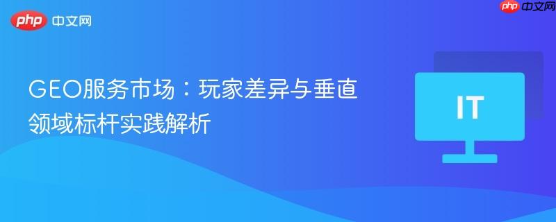 geo服務(wù)市場：玩家差異與垂直領(lǐng)域標(biāo)桿實踐解析