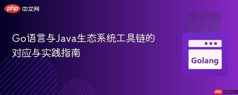 Go语言与Java生态系统工具链的对应与实践指南