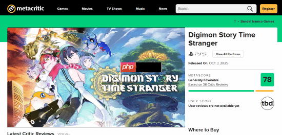 《数码宝贝物语 时空异客》新作M站开分最高80!粉丝必玩之作