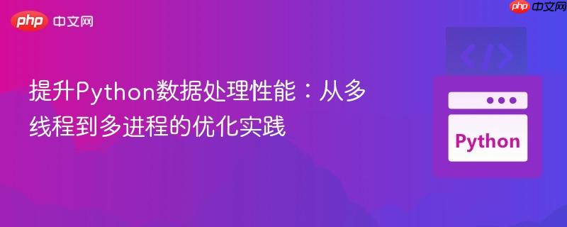 提升Python数据处理性能:从多线程到多进程的优化实践