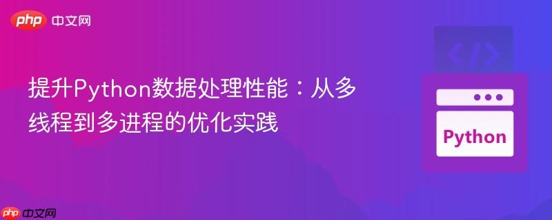 提升Python数据处理性能：从多线程到多进程的优化实践
