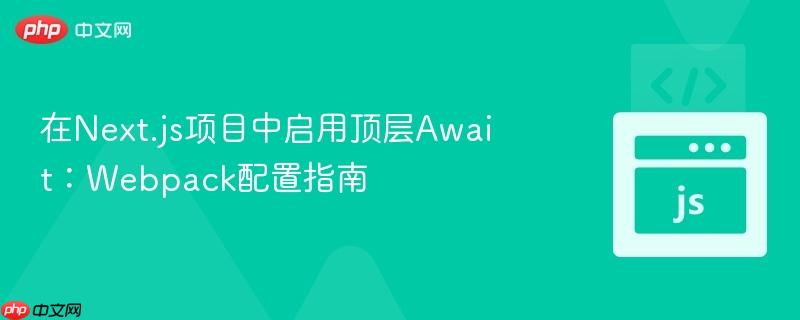 在Next.js项目中启用顶层Await:Webpack配置指南