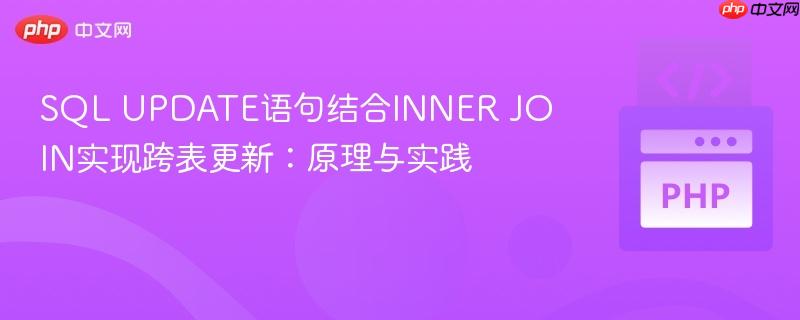 SQL UPDATE语句结合INNER JOIN实现跨表更新：原理与实践
