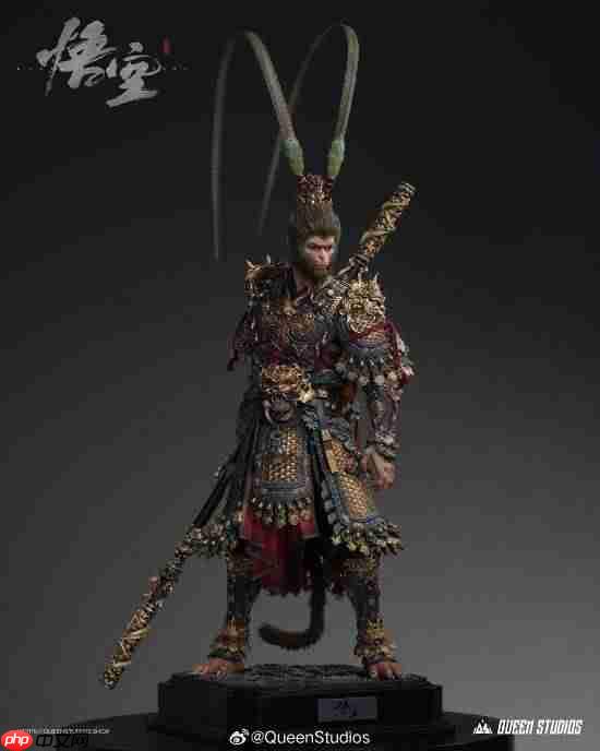《黑神话:悟空》超帅大圣金甲1/3全身像公开!7980元带回家