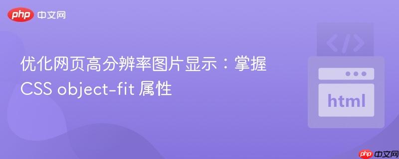 优化网页高分辨率图片显示：掌握CSS object-fit 属性