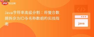 Java字符串高级分割：将复合数据拆分为ID与名称数组的实战指南