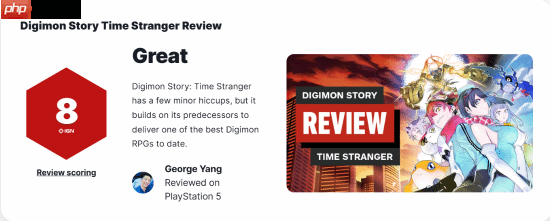 《数码宝贝物语：时空异客》ign8分！很高兴回来