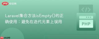 Laravel集合方法isEmpty()的正确使用：避免在迭代元素上误用