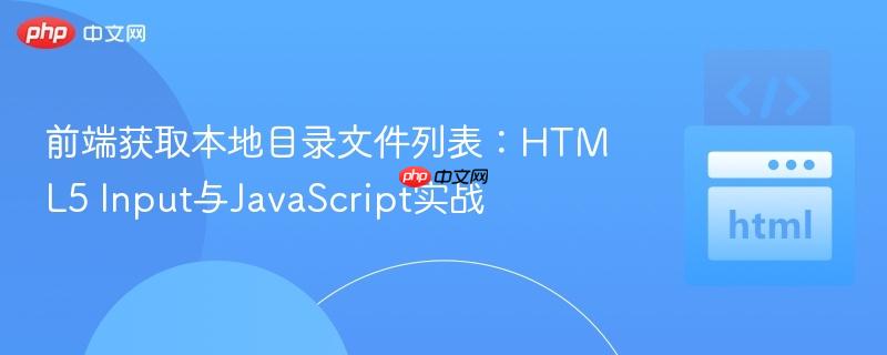 前端获取本地目录文件列表：HTML5 Input与JavaScript实战