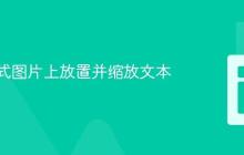 在响应式图片上放置并缩放文本