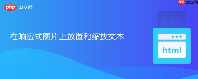 在响应式图片上放置和缩放文本