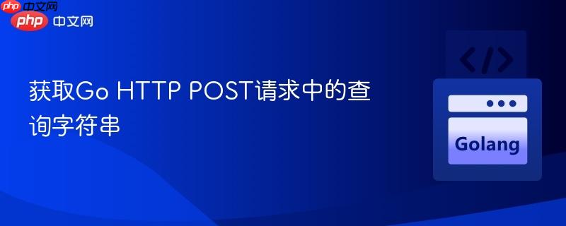 获取go http post请求中的查询字符串