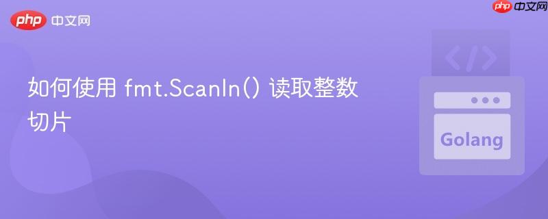 如何使用 fmt.scanln() 读取整数切片