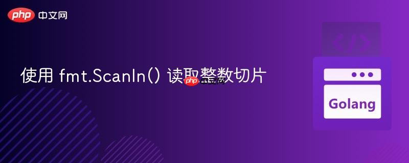 使用 fmt.scanln() 读取整数切片