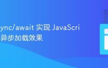 使用 async/await 实现 JavaScript 中的异步加载效果