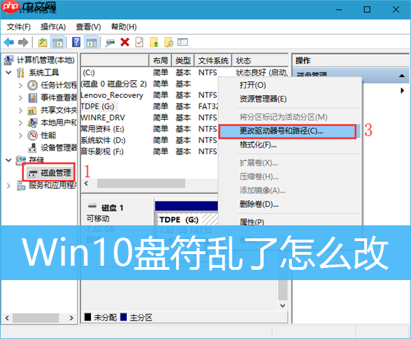 Win10盘符乱了怎么办？Win10电脑硬盘如何修改盘符？
