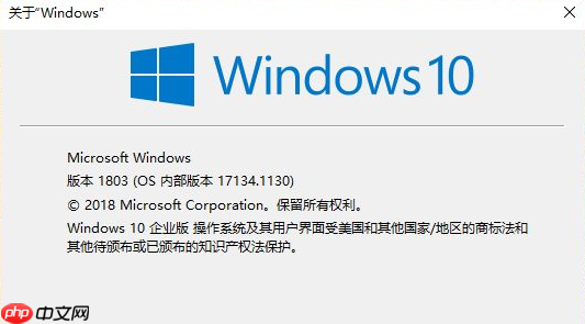 Win10电脑怎么查看版本信息？