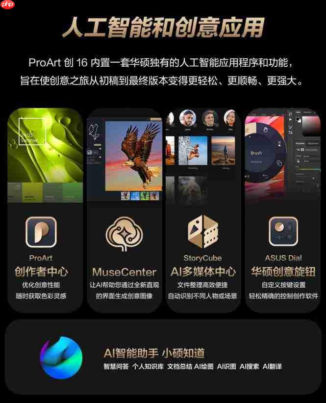  华硕 ProArt 创 16 2025 AI 专业创作本：让创意挣脱束缚，专业创作就该这么爽 