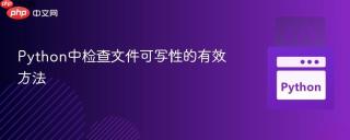 Python中检查文件可写性的有效方法
