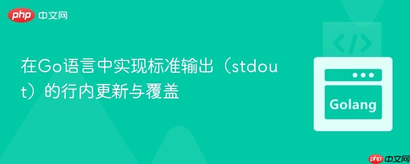 在Go语言中实现标准输出(stdout)的行内更新与覆盖
