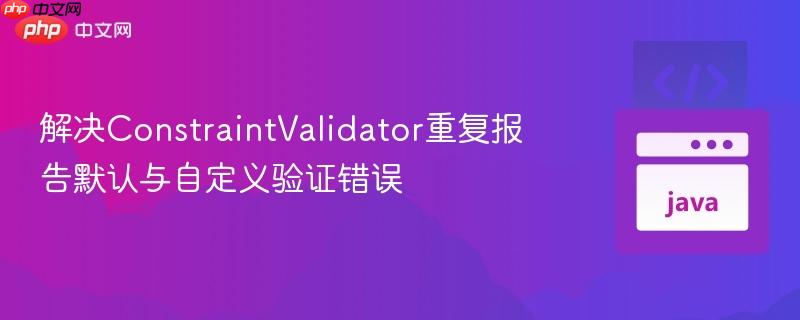 解决ConstraintValidator重复报告默认与自定义验证错误