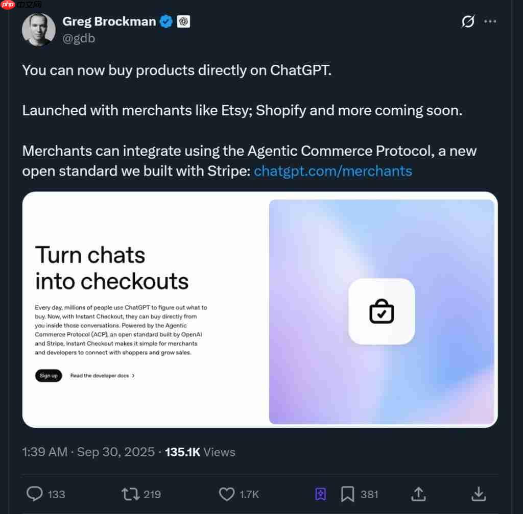 ChatGPT 可以下单买买买了