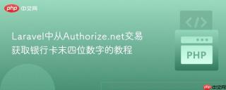 Laravel中从Authorize.net交易获取银行卡末四位数字的教程