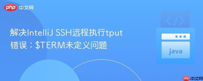 解决IntelliJ SSH远程执行tput错误:$TERM未定义问题