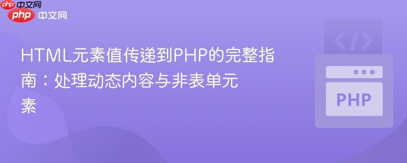 HTML元素值传递到PHP的完整指南：处理动态内容与非表单元素