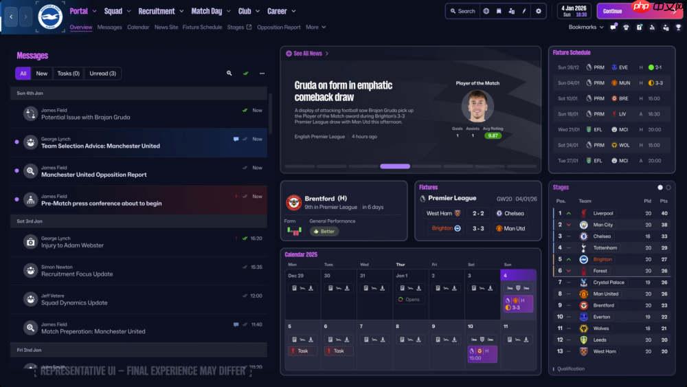 《足球经理26》试玩体验与制作人采访 未来20年的起点之作