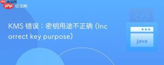 KMS 错误：密钥用途不正确 (Incorrect key purpose)