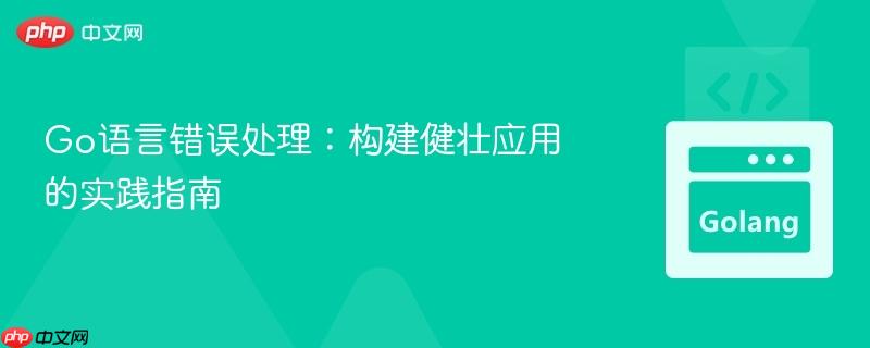 Go语言错误处理：构建健壮应用的实践指南