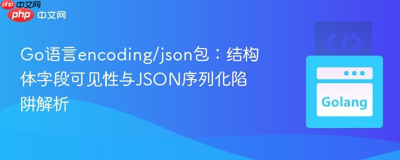 Go语言encoding/json包:结构体字段可见性与JSON序列化陷阱解析