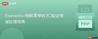 Elementor导航菜单W3C验证错误处理指南
