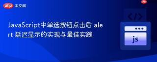 JavaScript中单选按钮点击后 alert 延迟显示的实现与最佳实践