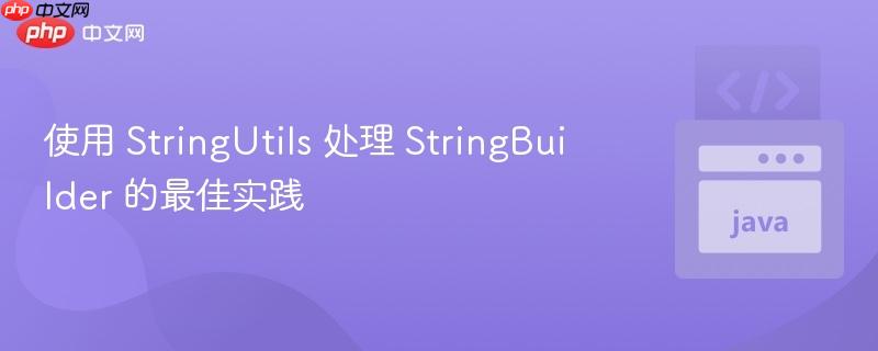 使用 StringUtils 处理 StringBuilder 的最佳实践