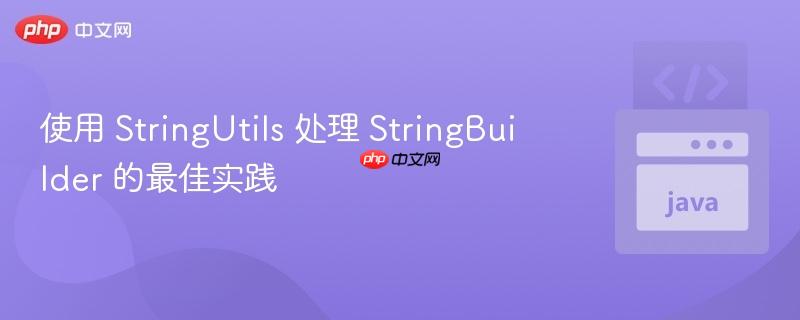 使用 stringutils 处理 stringbuilder 的最佳实践